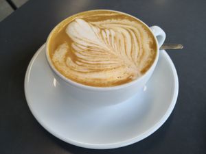 Oat flat white at Urban Ground in Eastbourne