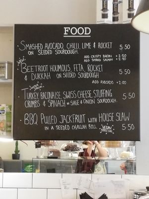 Menu at Urban Ground in Eastbourne