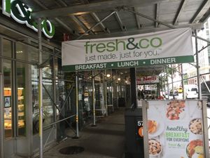 Outside entrance. at fresh&co - 6th & 56th in New York City
