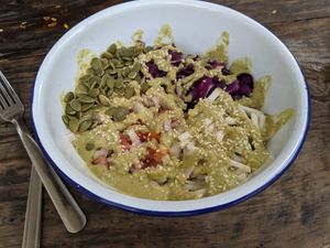 Lebanese bowl at Los Bowls de Guadalupe  in Tulum