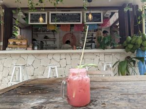 Watermelon agua fresca at Los Bowls de Guadalupe  in Tulum