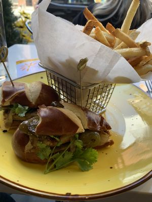 Beyond sausage sandwich  at Sunflower Cafe  in New York City