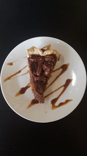 Pecan pie w/ carmel at Sunflower Cafe  in New York City