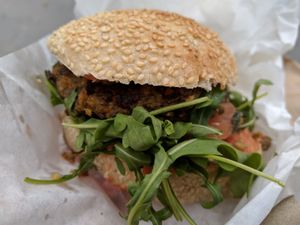 La vita e vella burger. at Vurger in Barcelona