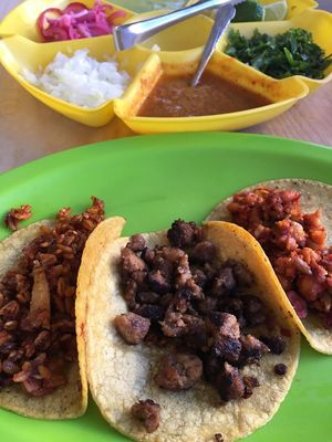 Vegan tacos at El Bajón Vegano in Tulum
