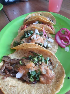 You must try the the green chorizo taco at El Bajón Vegano in Tulum