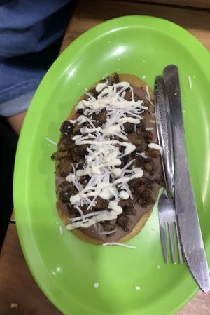 Sope de suadero  at El Bajón Vegano in Tulum