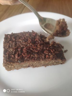 Chocolate cake at El Bajón Vegano in Tulum