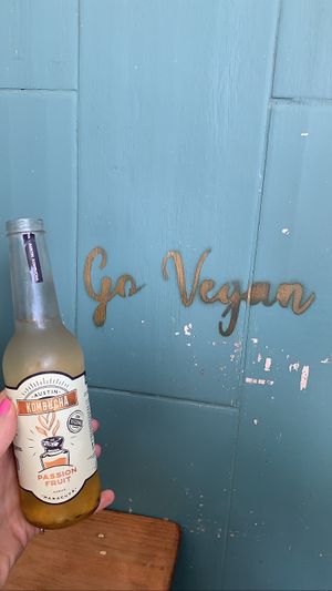 Kombucha #Veganuary at El Bajón Vegano in Tulum