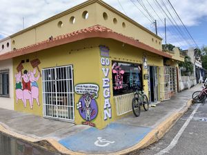 Pro-vegan exterior   at El Bajón Vegano in Tulum