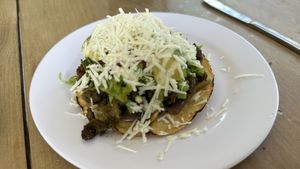 Taco al pastor (as served)  at El Bajón Vegano in Tulum
