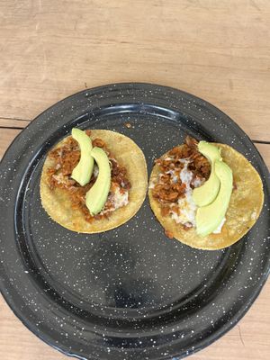 Tacos  at El Bajón Vegano in Tulum