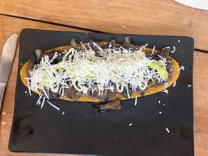 Huarache  at El Bajón Vegano in Tulum