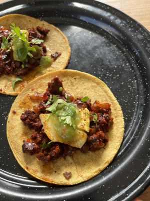 Delicious tacos #Veganuary at El Bajón Vegano in Tulum