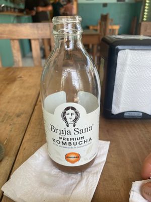 Love this local kombucha! Best I’ve had.  at El Bajón Vegano in Tulum