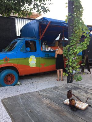 Scooby-doo truck  at El Bajón Vegano in Tulum