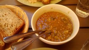 Soup of the day at Hermitage in Stockholm