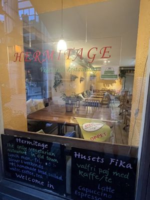 Front window   at Hermitage in Stockholm