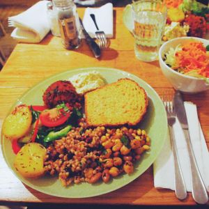 some of the lunch buffet options at Hermitage in Stockholm