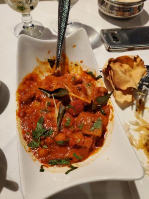 Chana chat at 21 Spices in Naples