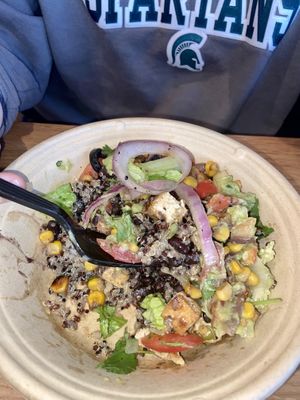 Vegan Tofu Quinoa Bowl  #Veganuary at Willy's in Atlanta