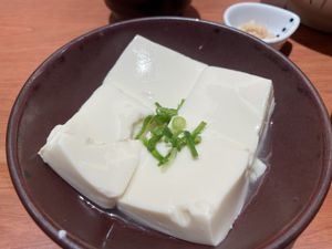 Tofu side dish (without bonito flakes).   at Ootoya in Aomori