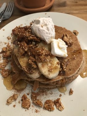 Vegan Horchata Pancakes at Harvest on 25th in Waco