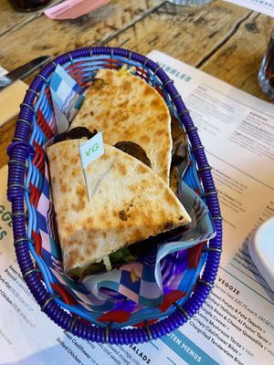 Mushroom quesadilla   at Wahaca in Brighton