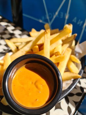 Hand cut fries at Cantina Bendigo in Bendigo