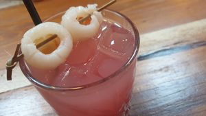 Apple & lychee juice at Cantina Bendigo in Bendigo