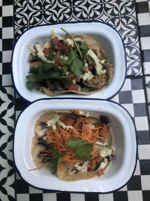 Fried cactus and sweet potato tacos 🌮  at Cantina Bendigo in Bendigo