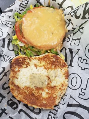 Buffalo burger at SunLight Lounge in Amsterdam