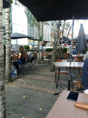 Terrace area at SunLight Lounge in Amsterdam