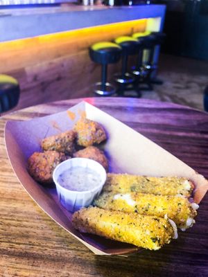 Incredibles mozzarella sticks ! at SunLight Lounge in Amsterdam