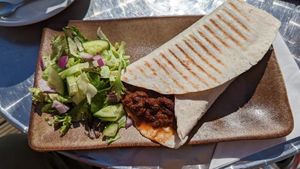 Black bean burrito at Coffee Bothy in Golspie