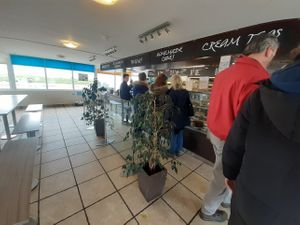 short queue, served quickly at Hiker Cafe in Bournemouth