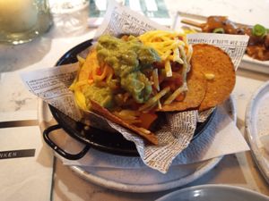 Loaded nachos at Rozey in Rotterdam