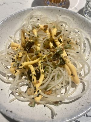 Daikon noodles   at Rozey in Rotterdam