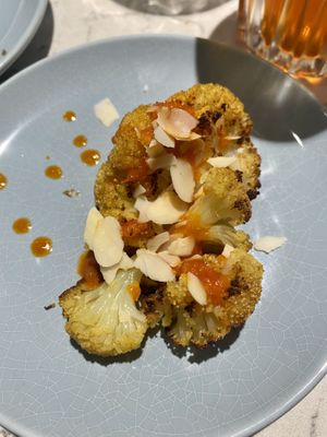 Cauliflower with harissa  at Rozey in Rotterdam