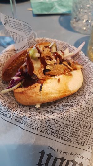 Pulled jackfruit bun at Rozey in Rotterdam