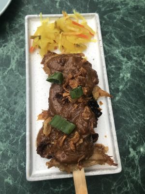 Satè with peanut sauce at Rozey in Rotterdam