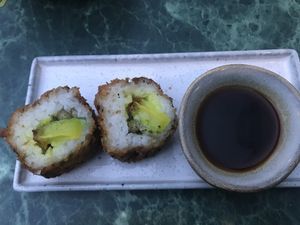 Sushi roll at Rozey in Rotterdam