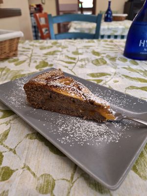 Torta di grana saraceno con mele piemontesi at Locanda Reloup in Isasca