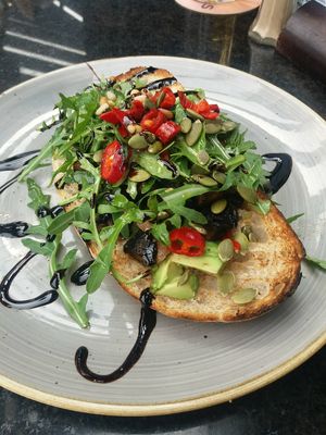 Avocado and mushroom toast at The Martello Hotel in Bray