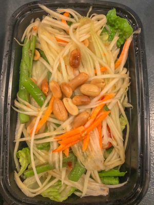 Papaya Salad so yummy and fresh at Bodhi Corner in Baltimore