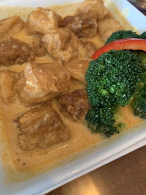 Red curry with tofu   at Bodhi Corner in Baltimore