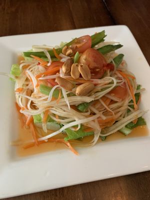 Papaya salad made vegan   at Bodhi Corner in Baltimore