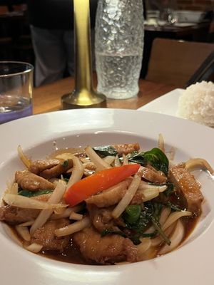 Kra Prow w mock chicken   at Bodhi Corner in Baltimore