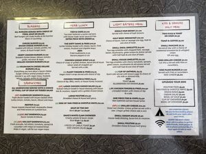 Lunch menu  at Ideal Cafe in Campbell River