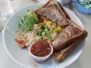 Hash/tofu scramble at Ideal Cafe in Campbell River